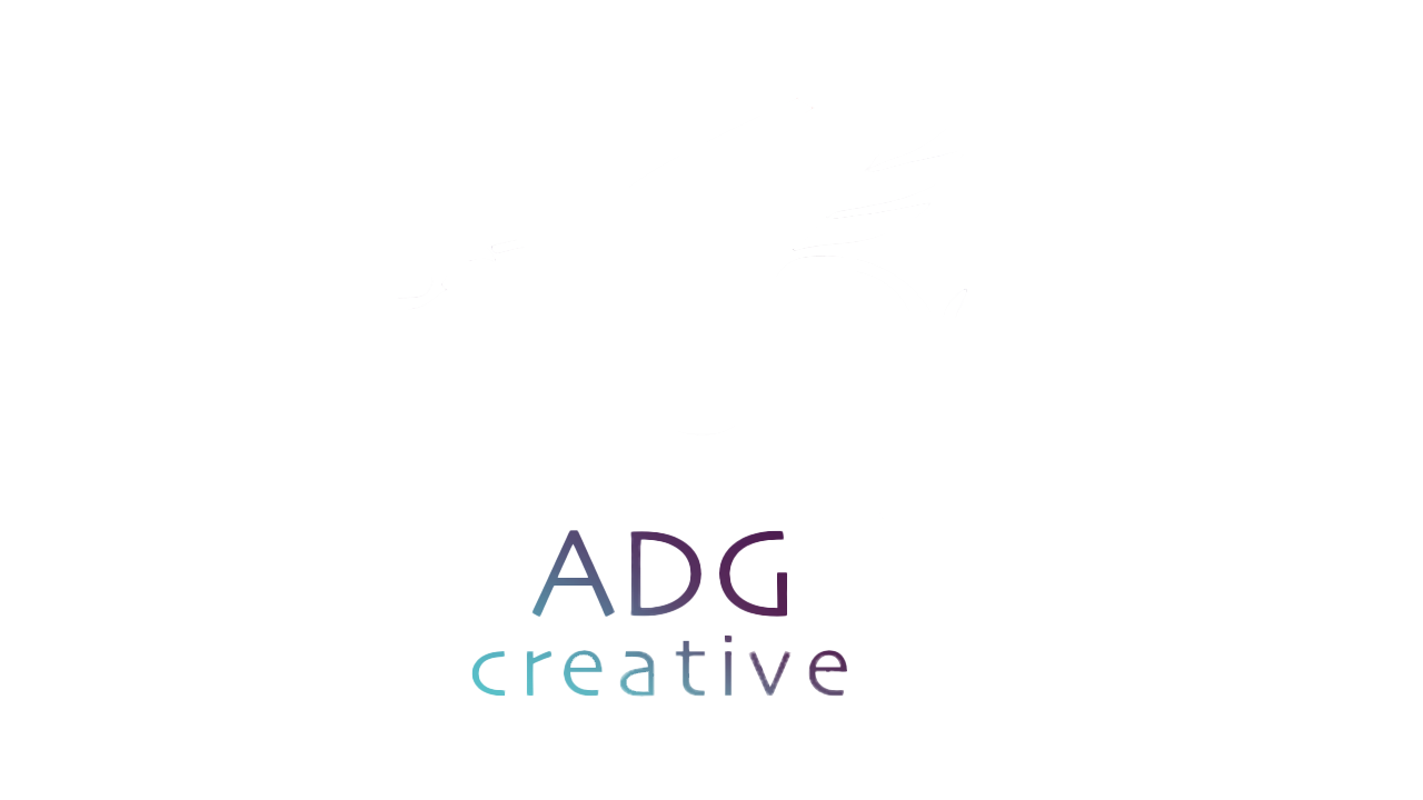 ADG Creative winged pig logo in white